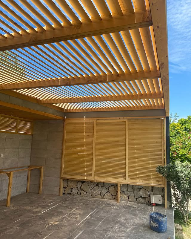 Ahşap pergola uygulaması